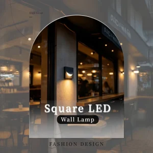 12W Modern Square LED Outdoor Wall Light IP54 Waterproof Aluminum 3000K Warm White Exterior Lamp for Patio Courtyard Garden