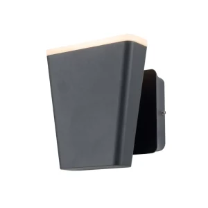 12W Modern Upward LED Outdoor Wall Light IP54 Waterproof Black Aluminum Die Casting Exterior Sconce 3000K Warm White