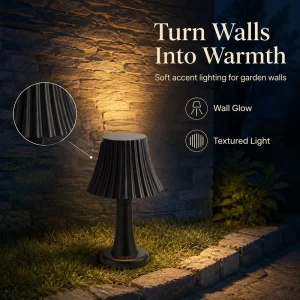12W Outdoor Pleated Waist Contraction Pillar Light Base Diameter 125 PC Diecast Garden Gate Post Top Landscape Lamp AC85 265V