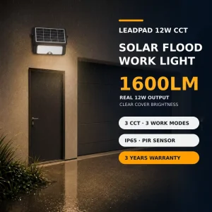 12W Solar Lights Outdoor Waterproof Solar LED Flood Lights Solar Powered Lighting for Garden Pathway