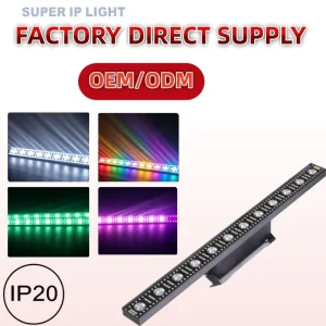 12X3W RGB 3-in-1 Dot Matrix Wall Washer Light DMX RDM LED Beam Strobe Light for Indoor DJ Stage Wedding