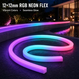 12x12mm LED Neon Flex Light Outdoor Waterproof Silicone Strip RGB RGBW for Architectural Building Facade Landscape Lighting