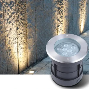 130mm RGB LED Underground Light IP66 3W 6W Adjustable Uplight Ground Light for Garden Stair Deck Lighting DC24V
