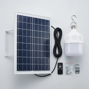 135W IP66 Solar LED Bulb 3-Color Mode Emergency Light High Brightness 126 LEDs 360 Beam Angle Outdoor Lantern