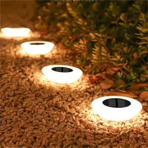 14 LED Disc Ground Garden Solar Powered Path Garden Waterproof Lamp Outdoor Ground Light Underground Light for Landscape