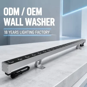 15° Narrow Beam Ra85 High CRI LED Wall Washer 24W 48W Dimmable CCT Adjustable for Art Gallery Mall Store Background Wall