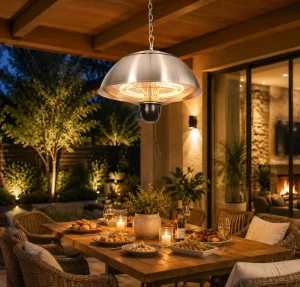 1500W Ceiling Mounted Electric Overhead Space Heater for Garage Indoor Use