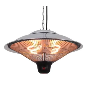 1500W Ceiling Patio Heater, Outdoor Electric Hanging Infrared Heater, Waterproof, for Indoor Garden Balcony Use