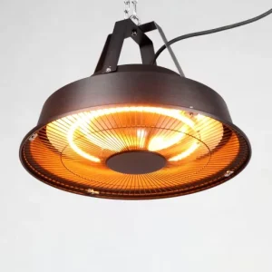 1500W Infrared Carbon Fiber Portable Electric Patio Heater Hanging Ceiling-Mounted Remote Control Indoor Outdoor IPX4 Waterproof