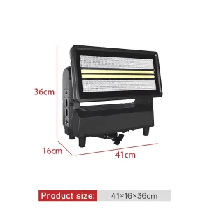 1500W Waterproof LED Moving Double Tube Strobe Light IP65 Outdoor Stage Lighting DMX512 RDM Fast Electronic Strobe for Concert