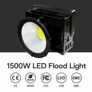 1500w SMD 3030 Bright Refletor Drop Lighting Tower Mounted Luminaire LED Flood Lights for Shootong Range Outdoor