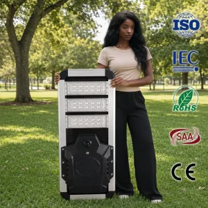 150W-300W Solar-Powered Outdoor LED Street Light IP67 Waterproof Remote Control