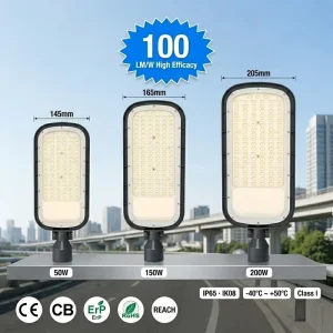 150W Energy Efficient Outdoor LED Street Light IP65 Waterproof Aluminum Body Long Lifespan Road Lighting