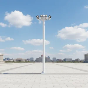15M 20M High Mast Lighting Pole System Solar Street Lights Intelligent Dusk Dawn Control Steel Galvanized Aluminum 20+ Year