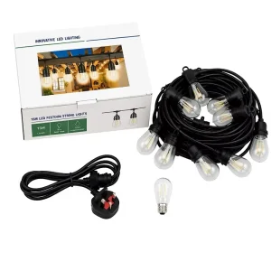 15M IP54 Dimmable Filament Bulbs Outdoor Garden Hanging Lights