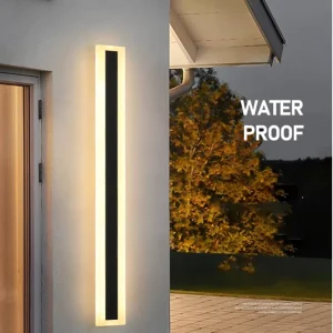 15W 60cm Outdoor Modern Iron LED Wall Lamp IP65 Waterproof Acrylic Linear Strip Light 12V 24V CRI 80 3000K 6500K CE Certified