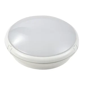 15W Motion Sensor Emergency Lighting Fixture, Round IP65 Bulkhead LED Ceiling Light for Indoor and Outdoor Use