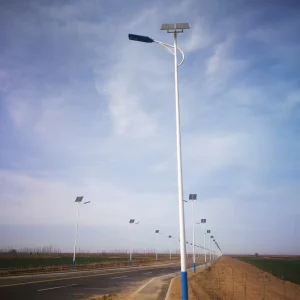 15ft 20ft 30ft 4m 5m 6m 7m Hot-Dip Galvanized LED Solar Street Light Pole with Single Arm and Double Arm