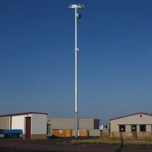 15m 40m Adjustable Height Aluminum High Mast Pole Light Floodlight Selectable Light Source Color