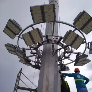 15m-40m Solar High Mast Pole Light with Floodlight