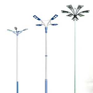 15m Hot-Dip Galvanized Steel High Mast Floodlight Pole Street Lamp Post