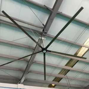 16ft-24ft App-Controlled HVLS Industrial Ceiling Fan, Electric Outdoor Ventilation, Aluminum Magnesium Alloy Blades