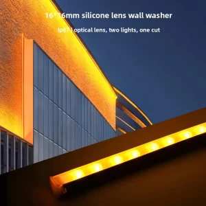 16x16mm Silicone Lens LED Wall Grazer IP67 24V 18W 2700K to 6500K 11 Colors for Landscape Pathway Walkway Outdoor Lighting