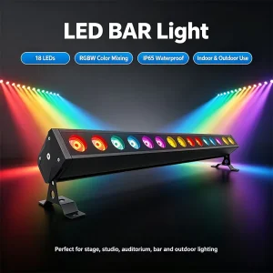 16x5W RGBW 4-in-1 IP65 Waterproof Ra80 CRI Dimmable LED Linear Wall Washer Light DMX512 Outdoor Building Facade Stage Lighting