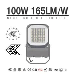 170lm W 100W IP66 Waterproof SMD LED Flood Light High Lumen Outdoor Lighting Adjustable Beam Angles 5 Year Warranty ENEC ENEC+