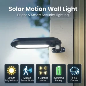 18 LED Solar Light PIR Motion Sensor Outdoor Waterproof Wireless Security Garden Street Wall Lamp
