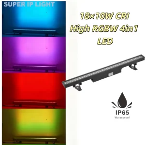 180W IP65 Linear 18x10W RGBW High CRI Wall Washer Light Segment Control DMX for Outdoor Landscape Building Lighting