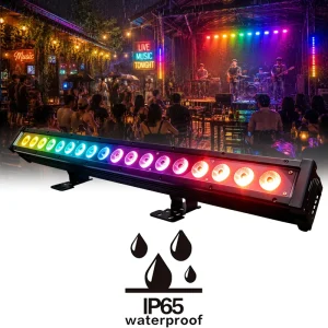 18x10W RGBW 4in1 IP65 Outdoor LED Pixel Bar Wash Light Aluminum Silent DMX512 Architectural Wall Wash Stage Wedding Disco DJ