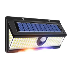 190-LED Solar-Powered Motion Sensor Outdoor Wall Light IP65 for Garden, Yard, and Home Security