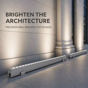 1M Continuous Splicing 22mm Slim Seamless RGBW Linear LED Wall Washer Light for Commercial Plaza