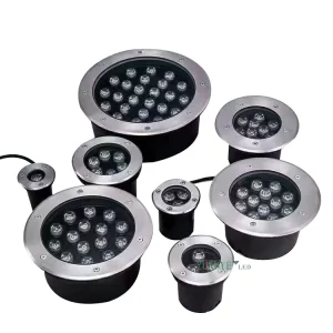 1W 36W Outdoor RDM IP65 RGBW Amber LED Recessed Mounted Dimmable Waterproof Stainless Steel Underground Lights with App Control