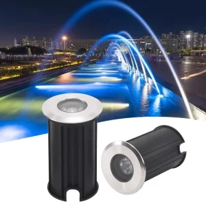 1W 3W AC12V DC12V IP68 Waterproof Small LED Underground Light Auto RGB Single Color LED Underwater Pool Bottom Lights