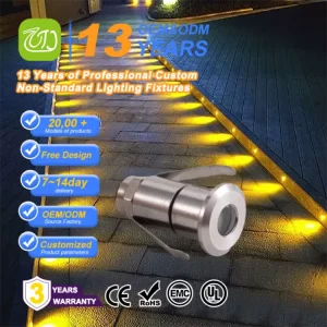1W LED IP67 Waterproof Aluminum Underground Light for Garden & Outdoor Use Dimmable Buried Lamp 3000K 6000K DC12 24V