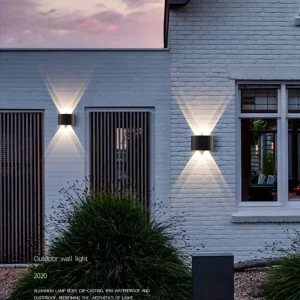 2 12W Garden Outdoor Waterproof Aluminum Plug Wall Mounted LED Sconce Light