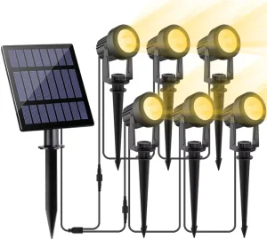 2/4/6/8-Piece Waterproof IP67 LED Solar Underground Deck Spot Lights for Outdoor Floors, Patios, and Stairs