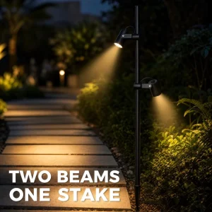 2*5W Double Head LED Lawn Spike Light Aluminum DC12-24V Bridgelux Chip Adjustable Beam Angle Outdoor Garden Landscape Spot Light