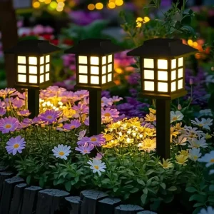 2/6/8pcs LED Solar Pathway Lights Waterproof Outdoor Lamp for Garden Landscape Yard Patio Driveway Walkway