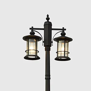 2-Head European Classic Waterproof Outdoor LED Sconce Aluminium Landscape Light