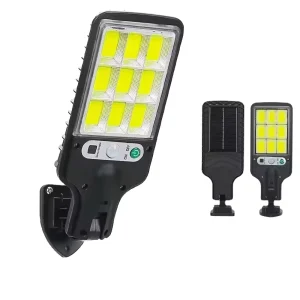 2 Pack 108COB Solar LED Wall Street Lamp Motion Sensor Security Lighting 3 Mode Outdoor Garden 6000K Daylight IP65 Rated Battery