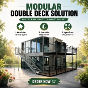 2 Story Prefab Modular House Kit 2 Floors From China with Solar Modular Prefabricated and Rapid Deployment for Luxury Glamping