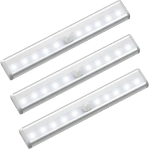 2 Watt 10 LED Indoor Alu Housing LED PIR Motion Sensor Furniture Cabinet Light Strip