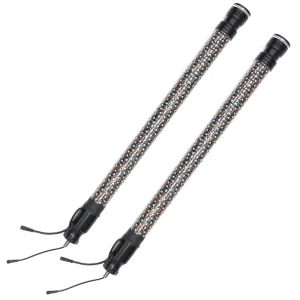 2-in-1 APP and RF Control RGB Chasing LED Fat Whip Light 2.2-Inch Top Laser Alien Style 1FT 2FT 3FT 4FT