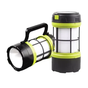 2-in-1 Rechargeable LED Camping Lamp 360° Portable Emergency Handheld Flood Light for Outdoor Hiking