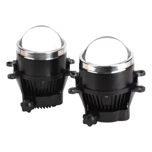 2.5-Inch Bi-LED Fog Light Projector Lens Dual Beam Cut-Off Line 6000K White and 3000K Yellow IP67 Waterproof Auto Fog Lamp Retrofit