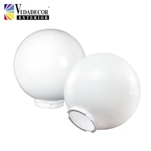 20 Inch Custom Opal French Coastal Japanese Traditional Chinese Outdoor Waterproof PMMA Transparent Globe Pillar Pendant Light