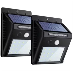 20 LED Solar Lights Outdoor Waterproof Solar Powered Motion Activated Sensor Light Wireless Security Lights Outside Wall Lamp